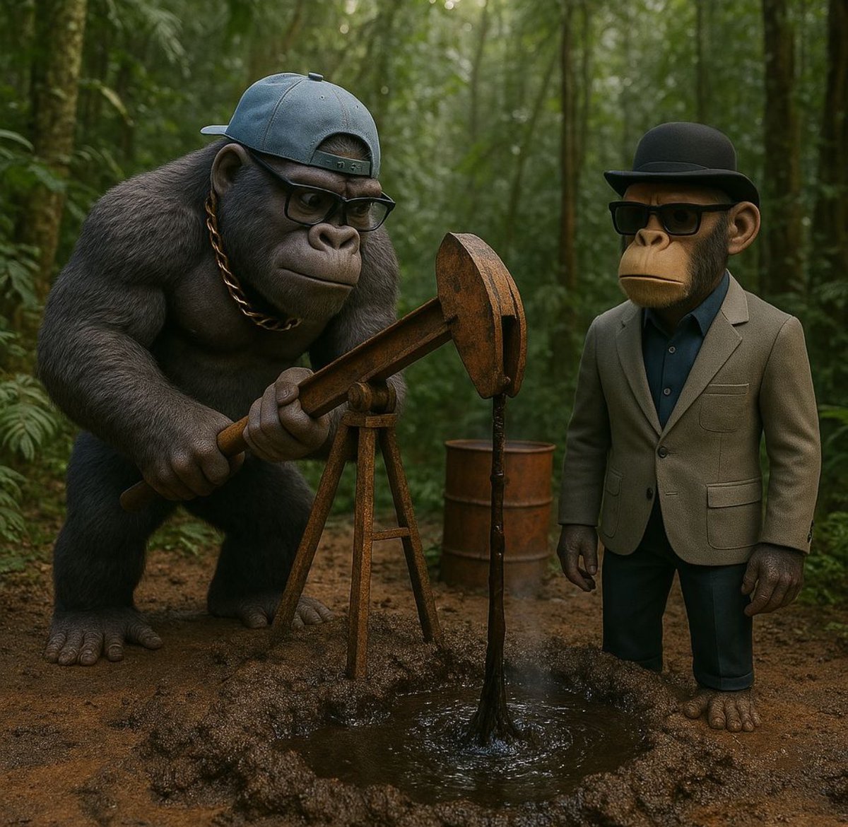 DrLubie's tweet image. Good morning! ☕️

We struck oil, baby! 🛢️ 

Hit the bottom and now we’re shooting UP 🚀 #MonkeyBusiness #PrimePlanet