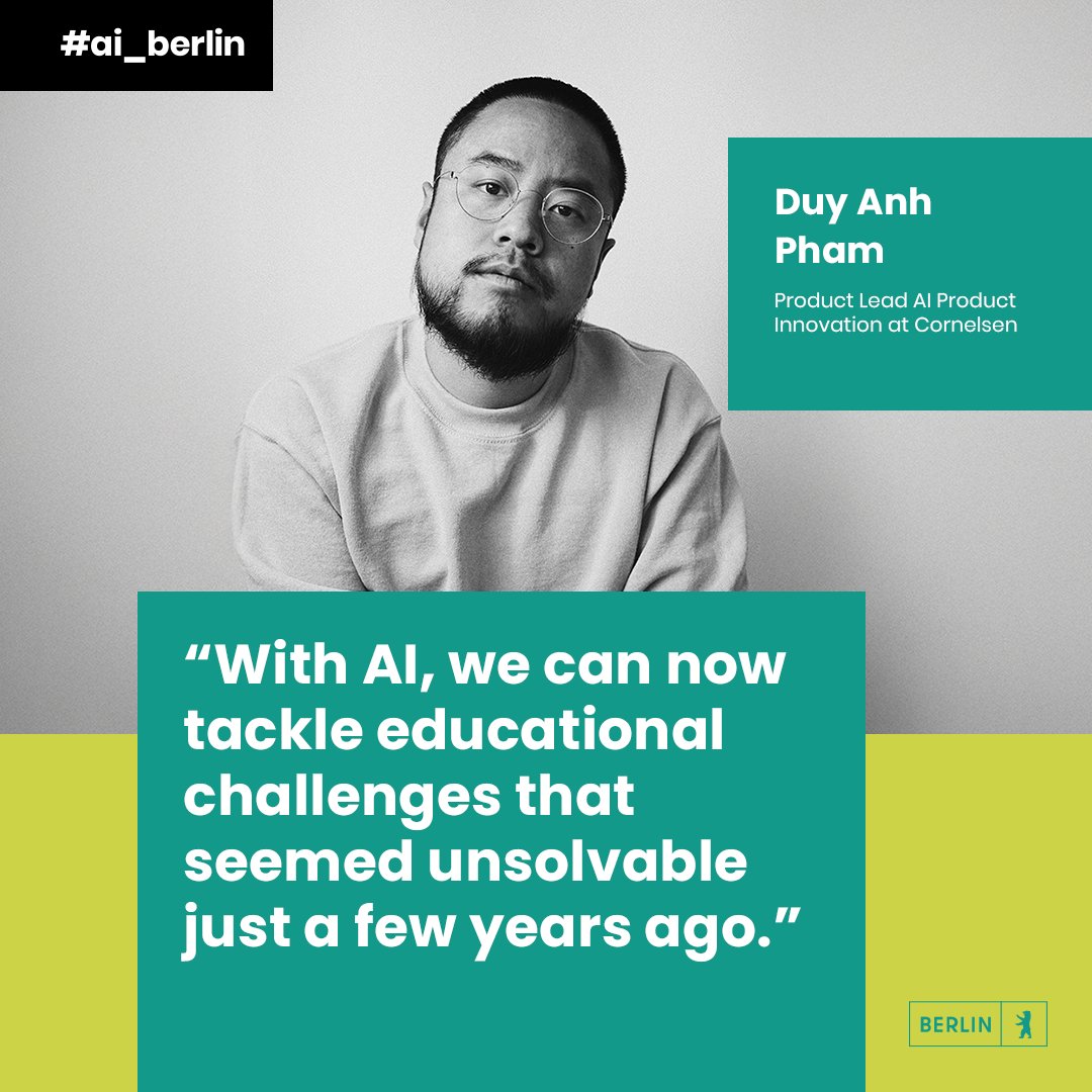 🏫 🎓#AI is fundamentally changing the classroom, but how can this technology be brought into everyday school life in a meaningful way? We asked <a href="/cornelsenverlag/">Cornelsen</a>'s Duy-Anh Pham for insights into the educational publisher's AI strategy👉 bit.ly/CornelsenAi #ai_berlin