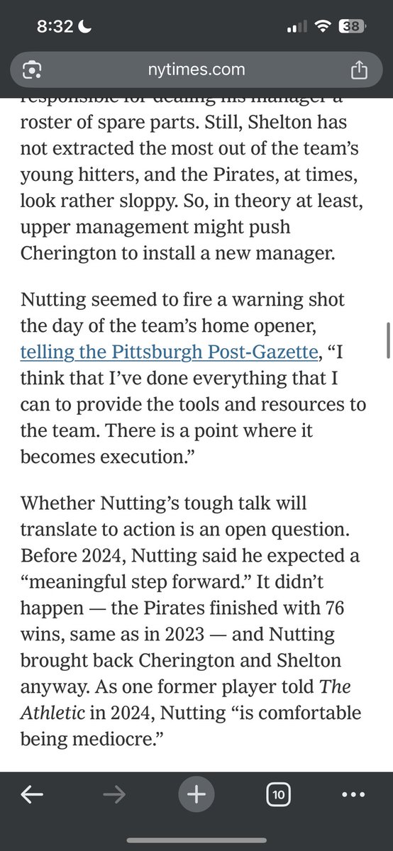 CWolfPGH's tweet photo. Ken Rosenthal with an excellent article discussing managers the hot seat if the team doesn’t turn their season around 

2nd on that list is the Pirates - 

Strong words about Derek Shelton, Ben Cherington, and Bob Nutting https://t.co/cH0etXLIGx
