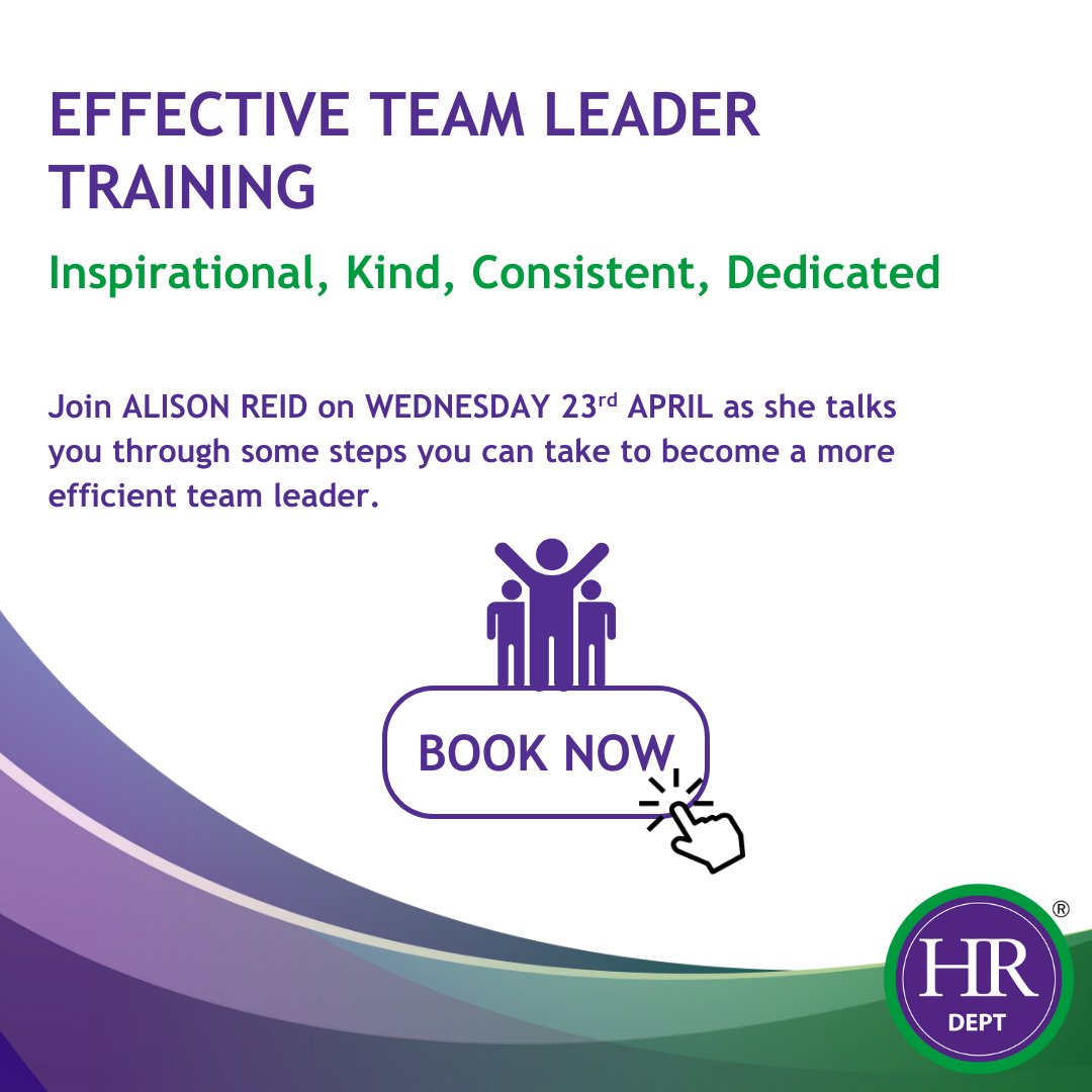 HRDeptSLondon's tweet image. Book Now for our course happening next Wednesday. 
Become an admired Team Leader

 #TeamLeadership #LeadershipCourse #ProfessionalDevelopment #LeadershipTraining #SkillBuilding #HRDeptSouthLondon #HRTraining #HumanResources