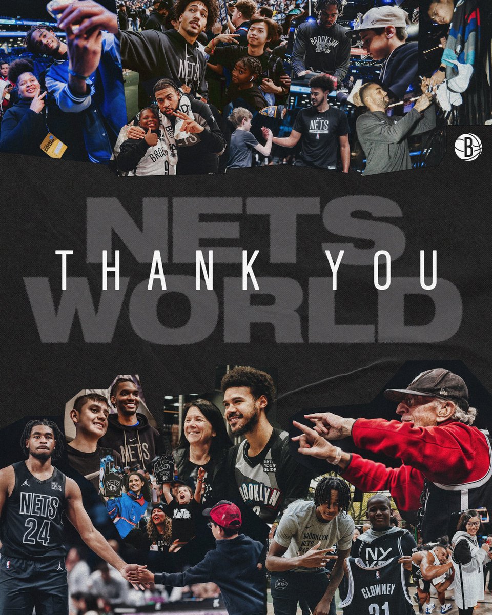 Thank you for all of your support this season, #NetsWorld 🖤