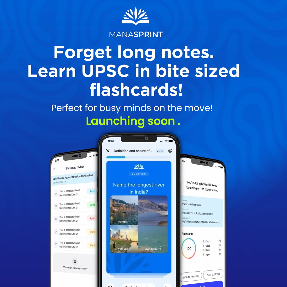 manasprint_upsc's tweet image. UPSC prep just got smarter!

With Manasprint’s Flashcard Learning, you master key concepts quickly — anytime, anywhere.
✔️ Concise
✔️ Easy to revise
✔️ Designed for memory retention

📲 Perfect for busy minds on the move!
#FlashcardLearning #UPSC2025 #Manasprint