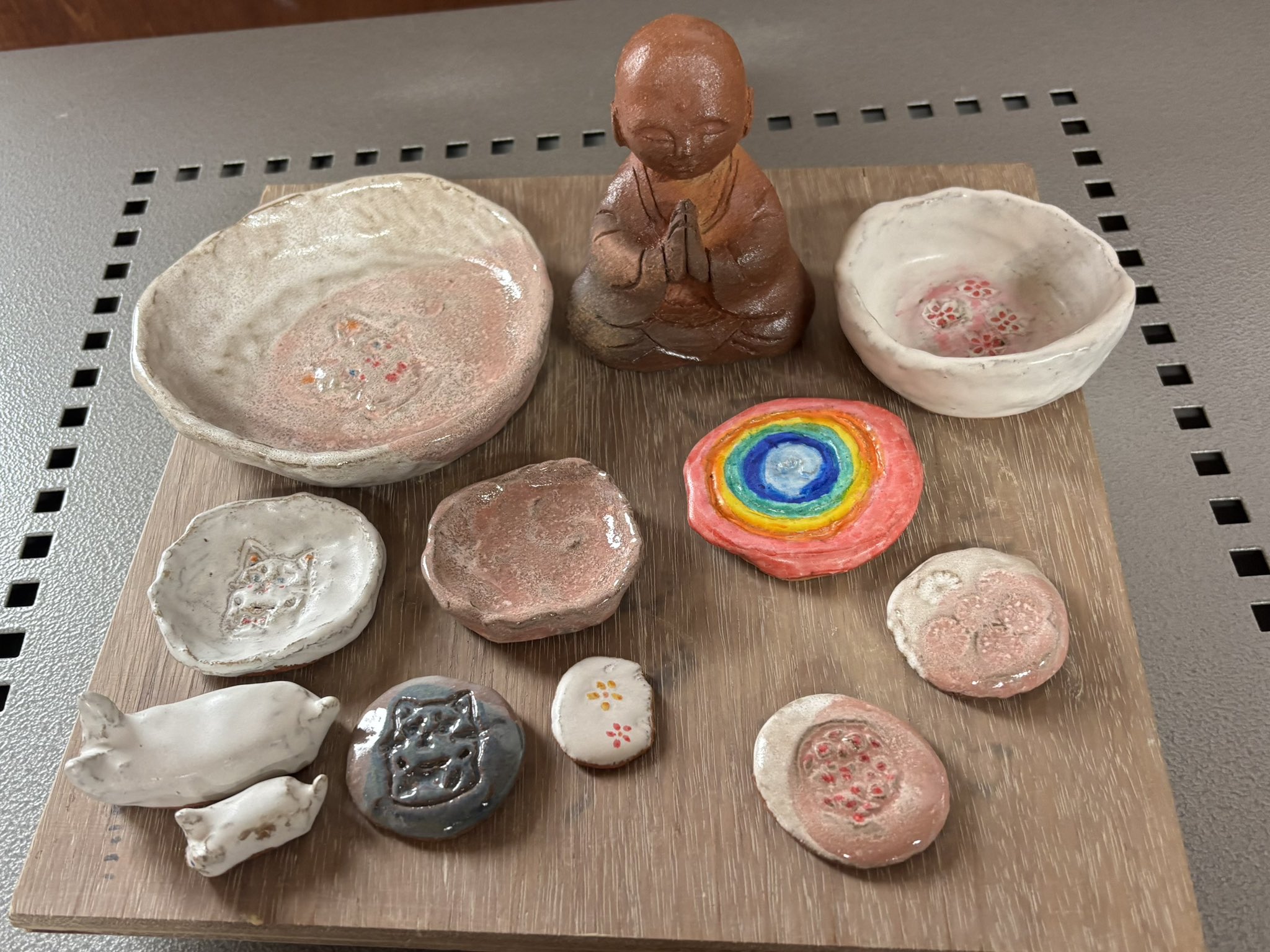 陶芸作家 道祖窯・髙橋佳代子『地蔵像』置物