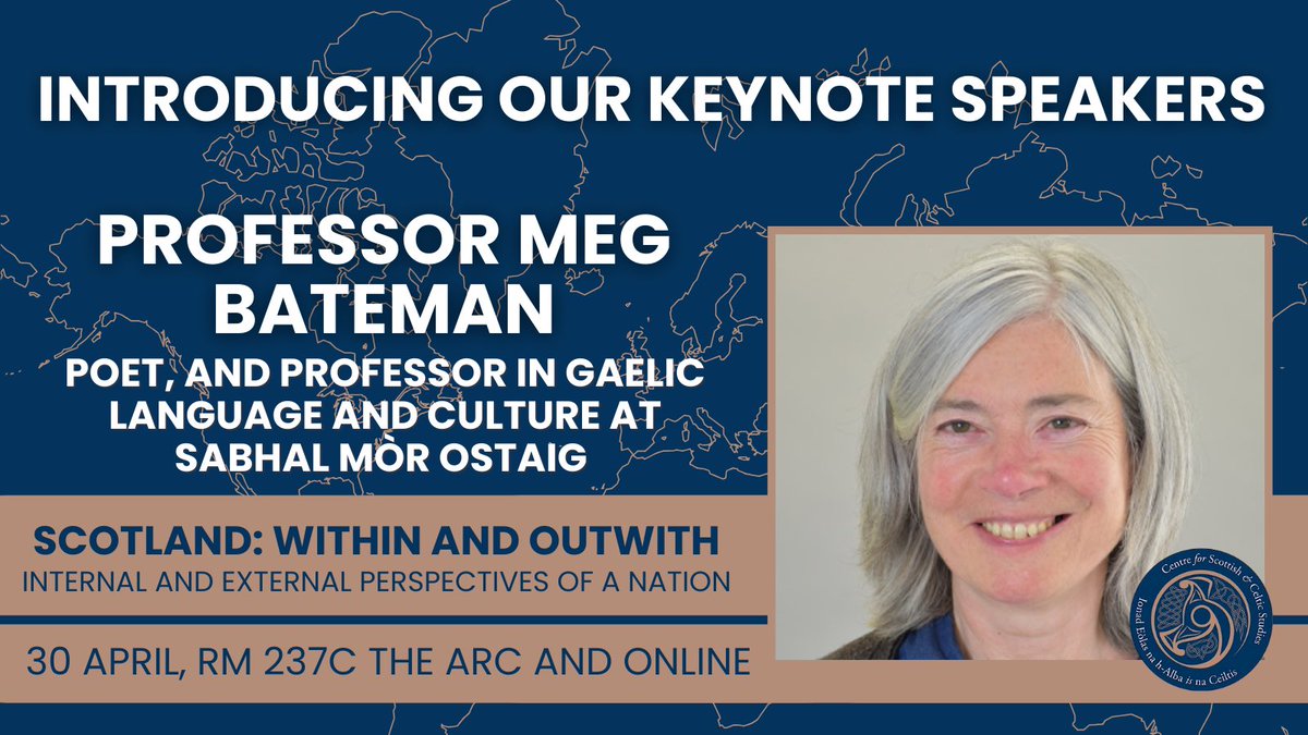 Our upcoming PG Symposium will conclude with a keynote panel discussion featuring leading academics and creatives working in Scottish Studies. With that in mind, we are delighted to announce our first panellist, Meg Bateman!