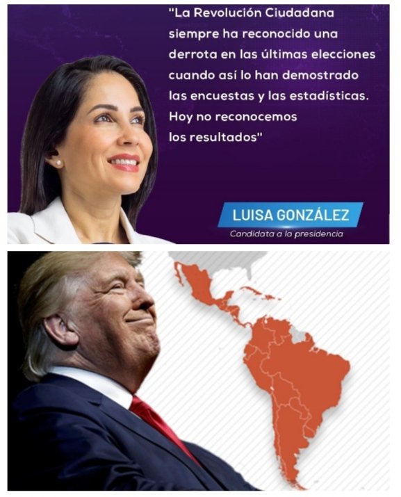 Luisa sabe q 🇪🇨 la votó en mayoría, por eso sonríe.
El creído 'Emperador' del 🌐 por todos los hilos q movió para truncar nuevamente el avance de la izquierda.
Solo la Unidad Latinoamericana hará q prevalezca la alegría de la mayoría sobre la de las élites del poder imperial...