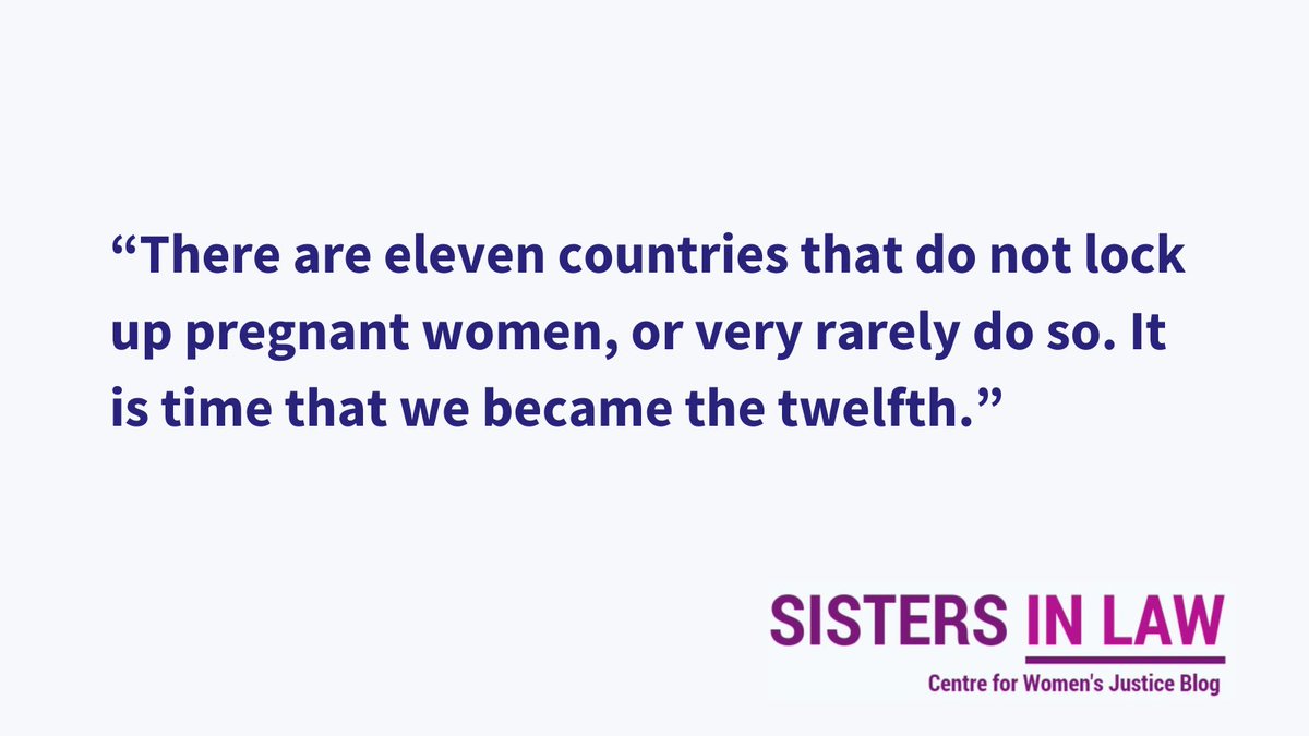 "The solution is obvious. Courts should never imprison pregnant women and new mothers, unless it is unavoidable and absolutely necessary."

New blog by Dame Vera Baird DBE KC - 'Pregnancy and prison. Do not mix'

Read it here➡️ow.ly/SUXr50VA4Ux