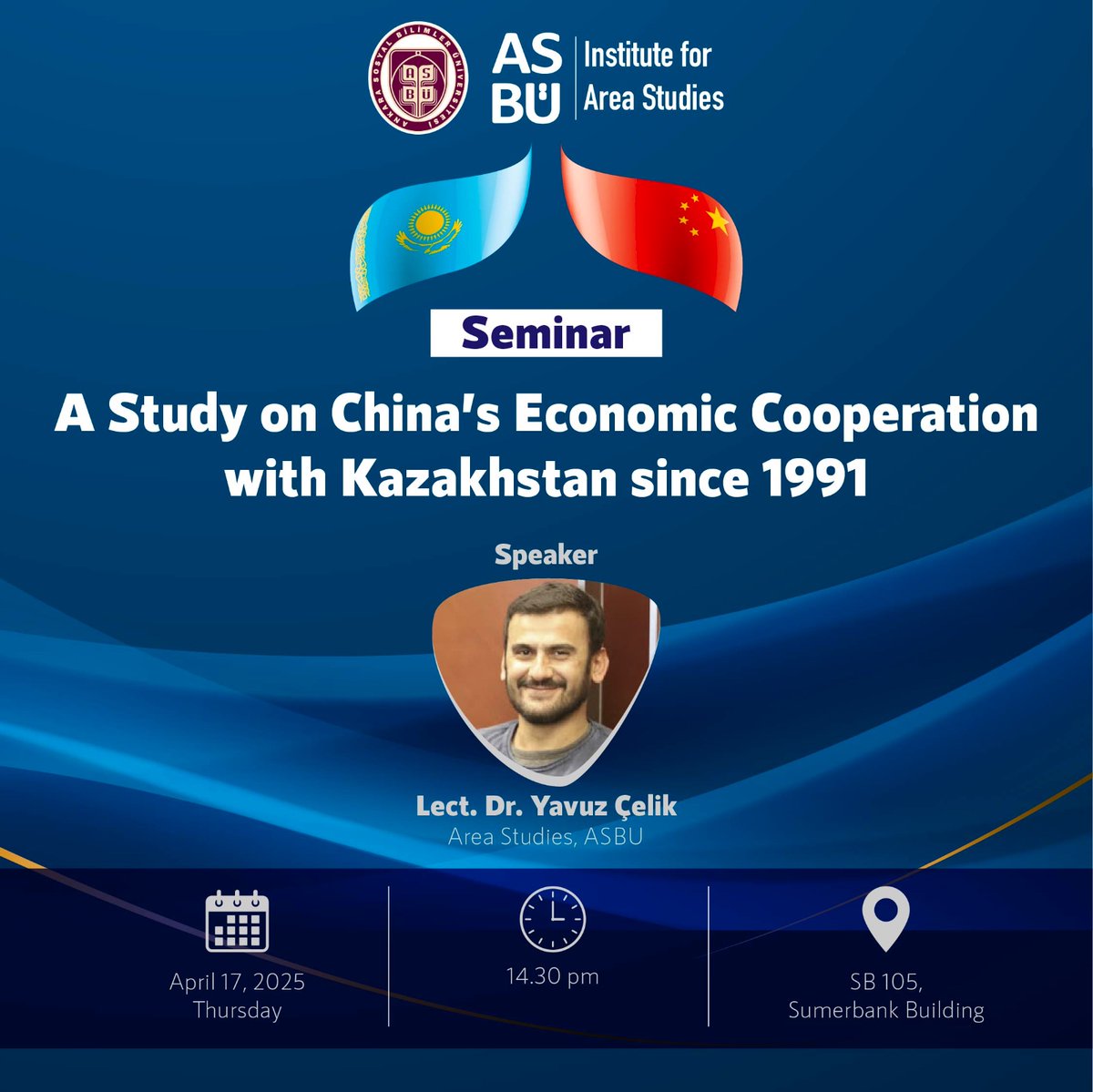 ASBÜ (@asbuedu) on Twitter photo ASBÜ Bölge Çalışmaları Enstitüsü’nde “A Study on China’s Economic Cooperation with Kazakhstan since 1991” başlıklı bir seminer düzenlenecektir. Seminer,
<a href="/ASBU_BCE/">ASBÜ Bölge Çalışmaları Enstitüsü</a> Anabilim Dalı’ndan Dr. Öğr. Gör. <a href="/yavuzcelik/">Yavuz Çelik</a> tarafından verilecektir. ASBÜ Bölge Çalışmaları Enstitüsü’nde “A Study on China’s Economic Cooperation with Kazakhstan since 1991” başlıklı bir seminer düzenlenecektir. Seminer,
<a href="/ASBU_BCE/">ASBÜ Bölge Çalışmaları Enstitüsü</a> Anabilim Dalı’ndan Dr. Öğr. Gör. <a href="/yavuzcelik/">Yavuz Çelik</a> tarafından verilecektir.
