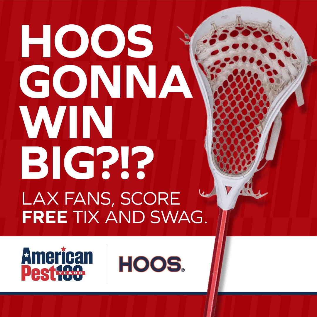 Virginia Sports Properties (@uvavsp) on Twitter photo We're celebrating <a href="/AmericanPest/">American Pest</a> and their 100 years of business! With that, YOU have the chance to WIN <a href="/UVAMensLax/">Virginia Men's Lacrosse</a> tickets, swag, and a FREE Spring Pest Inspection from American Pest! Enter now ⬇️
web.witcontests.com/uva/sweepstake…
#HoosGonnaWinBig 🔶⚔️🔷 We're celebrating <a href="/AmericanPest/">American Pest</a> and their 100 years of business! With that, YOU have the chance to WIN <a href="/UVAMensLax/">Virginia Men's Lacrosse</a> tickets, swag, and a FREE Spring Pest Inspection from American Pest! Enter now ⬇️
web.witcontests.com/uva/sweepstake…
#HoosGonnaWinBig 🔶⚔️🔷