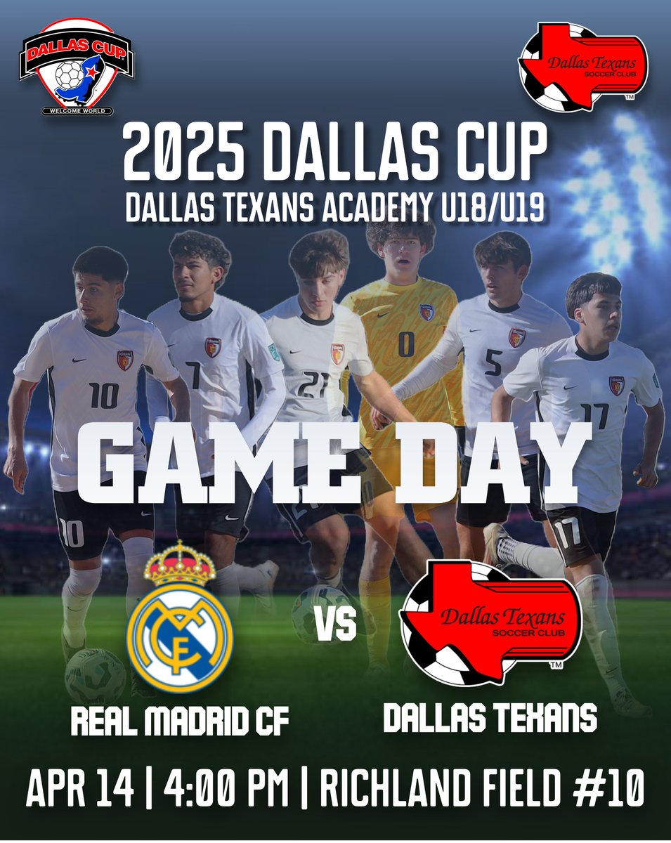Game Day! <a href="/dallascup/">Dallas Cup ⚽️</a> Come support <a href="/DallasTexansSC/">The Dallas Texans</a> <a href="/KeyPlayerNation/">KeyPlayer®️Nation</a> <a href="/nxt1sports/">NXT 1</a>
<a href="/SPORTSxEDITS/">SPORTS EDITS</a> <a href="/TheSoccerWire/">SoccerWire</a> <a href="/TopDrawerSoccer/">TopDrawerSoccer</a>