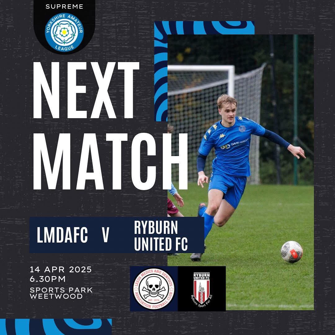 MATCHDAY!

Tonight the 1st team play <a href="/RyburnUtdFC/">Ryburn United FC</a>. We were victorious during the last league meeting between the sides when we won 6-3 and we will be aiming for another 3 points tonight that could see us move into 4th place. Come down and give us your support!

#LMDAFC