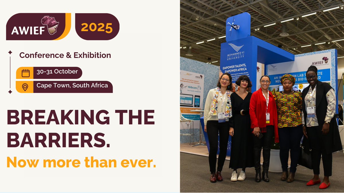 AWIEF2025 is set for 30–31 Oct at CTICC, Cape Town!

Join Africa’s top biz &amp; innovation platform. Exhibit, network &amp; connect with 1,000+ entrepreneurs, investors &amp; leaders 🌍

Global exposure
Brand visibility
Right buyers

👉 Secure your spot/sponsor: bit.ly/4i2JF9P