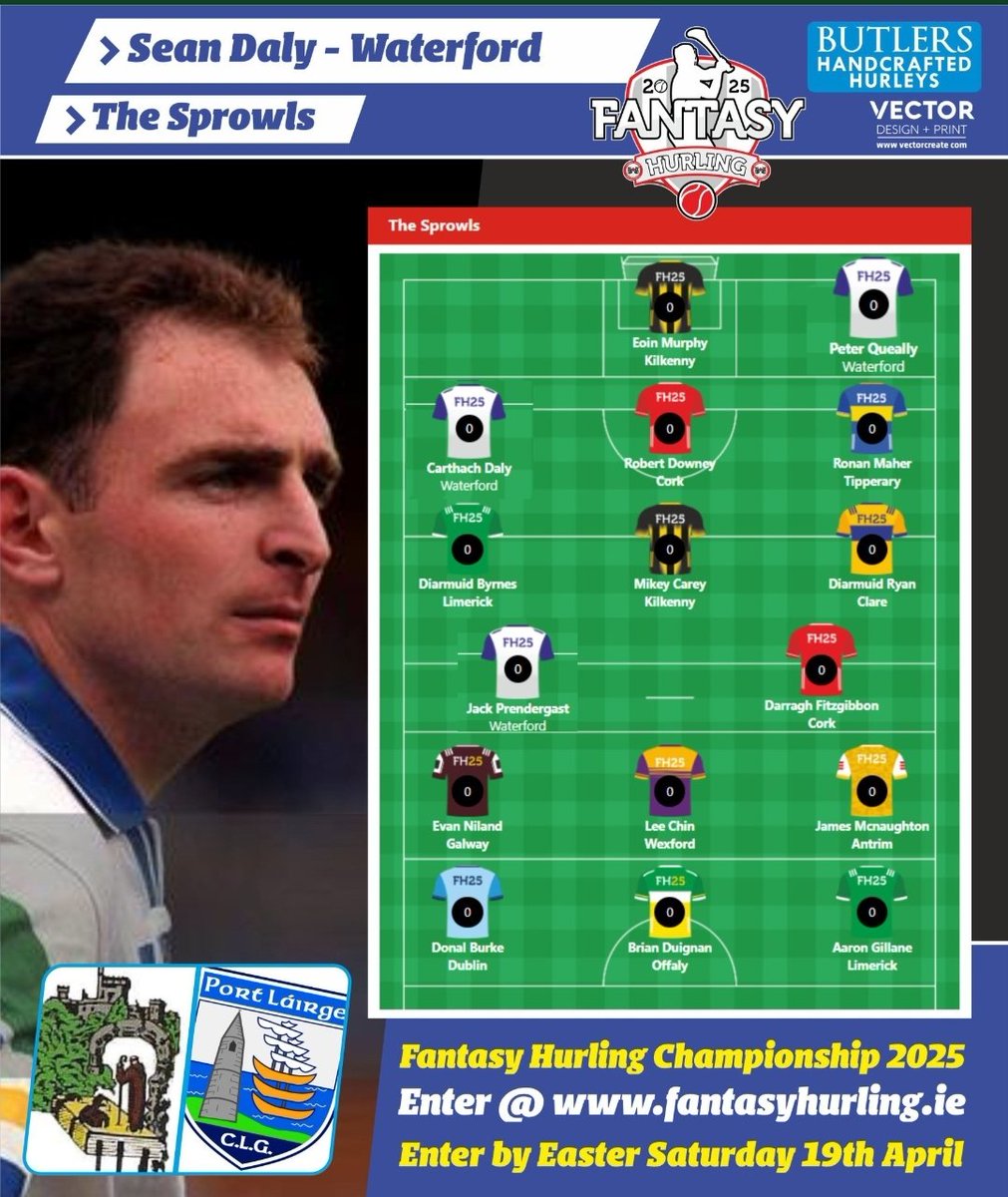 Seán Daly (@seandaly71) on Twitter photo That time of year again with <a href="/FantasyHurling/">Fantasy Hurling 2025</a> to gain bragging rights while having the craic. Who's up for the challenge? <a href="/ODalaighNiall/">Niall Daly</a> <a href="/tuckyob/">Tucky</a> <a href="/RebelDevil71/">Daragh Ó Conchúir</a> <a href="/LismoreGAA/">Lismore GAA</a> <a href="/kcullinane8/">Ken Cullinane</a> That time of year again with <a href="/FantasyHurling/">Fantasy Hurling 2025</a> to gain bragging rights while having the craic. Who's up for the challenge? <a href="/ODalaighNiall/">Niall Daly</a> <a href="/tuckyob/">Tucky</a> <a href="/RebelDevil71/">Daragh Ó Conchúir</a> <a href="/LismoreGAA/">Lismore GAA</a> <a href="/kcullinane8/">Ken Cullinane</a>