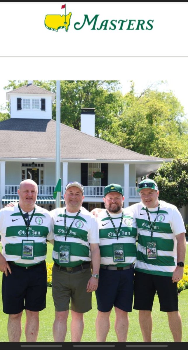 Johnboycann's tweet photo. Wearing the @ObanCelticSc colours at augusta national for the #masters. @robert1lefty @bhoy_village @HuskymcMcaleer @muskccs https://t.co/G9cjSfYz28