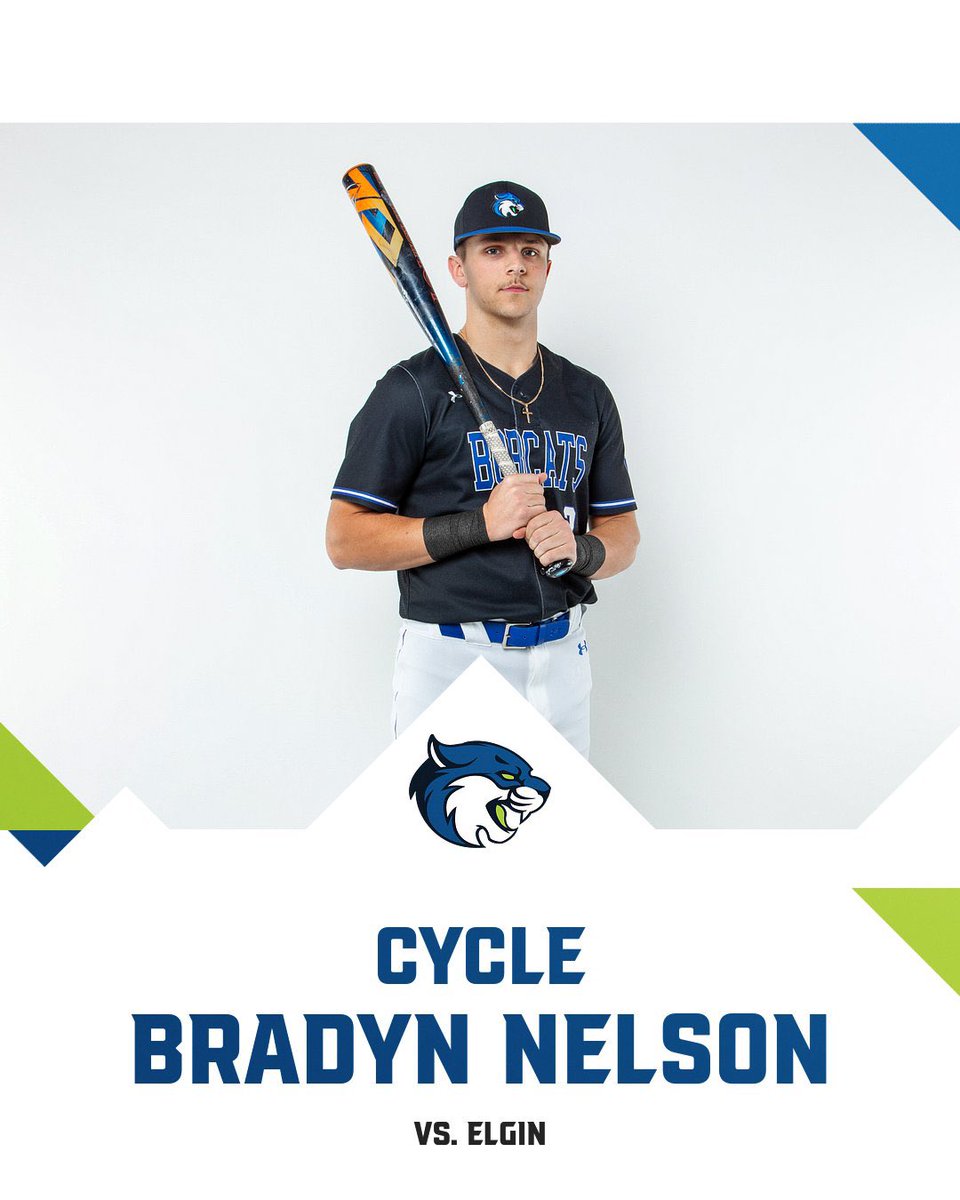 Bryant & Stratton College - WI Athletics (@bscbobcatswi) on Twitter photo Freshman Bradyn Nelson, hit for the cycle in yesterdays win over Elgin!
Congrats, Bradyn!
#ClawsUp | <a href="/BSCBaseballWI/">Bryant & Stratton WI Baseball</a> Freshman Bradyn Nelson, hit for the cycle in yesterdays win over Elgin!
Congrats, Bradyn!
#ClawsUp | <a href="/BSCBaseballWI/">Bryant & Stratton WI Baseball</a>
