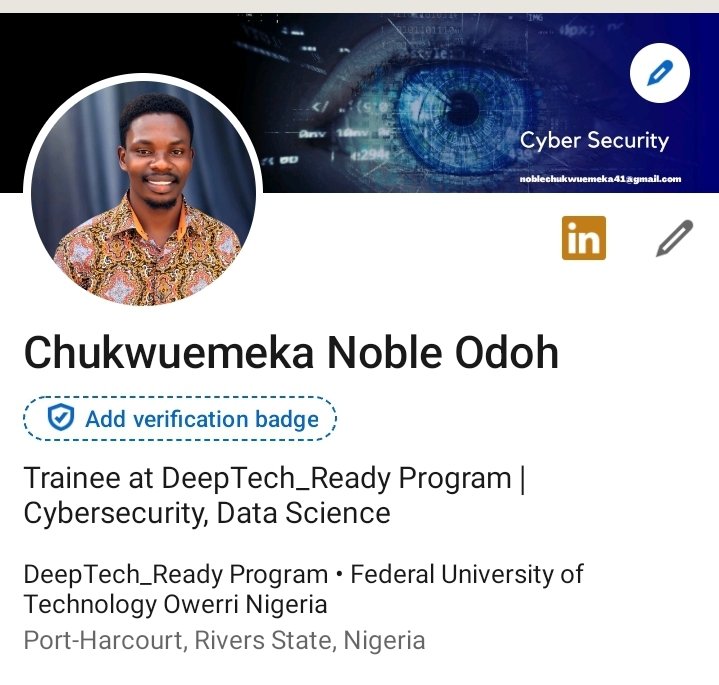 Noble Chukwuemeka (@enoble20) on Twitter photo It's a blessing to be a <a href="/3MTTNigeria/">3MTT Nigeria</a> fellow. I'm now enjoying my 12 months LinkedIn Premium.
Thank you HM Dr. <a href="/bosuntijani/">Dr. 'Bosun Tijani</a> for giving us <a href="/3MTTNigeria/">3MTT Nigeria</a>
More blessings loading... It's a blessing to be a <a href="/3MTTNigeria/">3MTT Nigeria</a> fellow. I'm now enjoying my 12 months LinkedIn Premium.
Thank you HM Dr. <a href="/bosuntijani/">Dr. 'Bosun Tijani</a> for giving us <a href="/3MTTNigeria/">3MTT Nigeria</a>
More blessings loading...