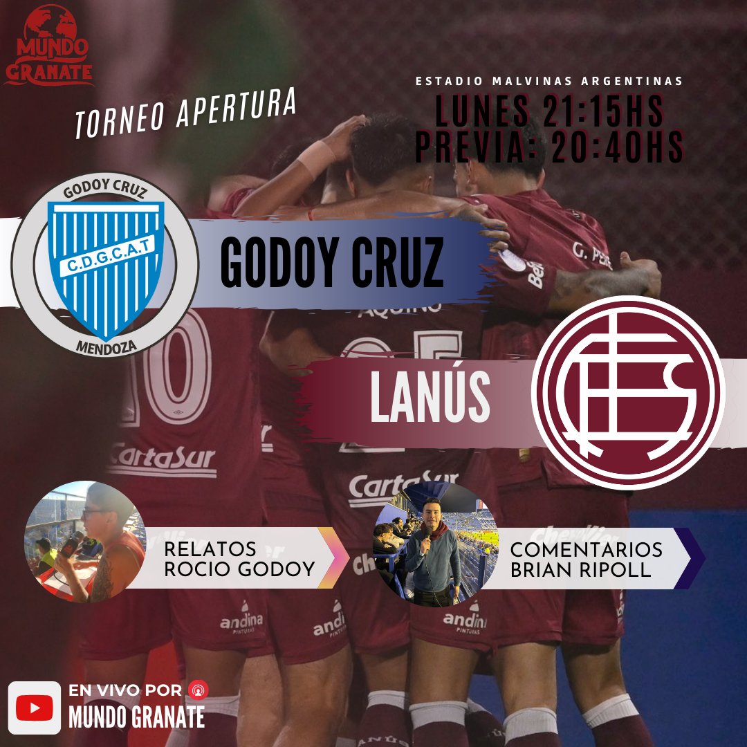 🔥 ⚽️¡HAY FUTBOL, JUEGA LANÚS! 

🏟️ Volvemos a transmitir para traerles el encuentro por la fecha 13.

Relatos y comentarios de <a href="/RocioGodoy83/">Rocio Godoy</a> y <a href="/BrianStereo95/">Brian</a> 🎙

🔴 Escúchalo por YouTube: youtube.com/watch?v=-x9l-b…