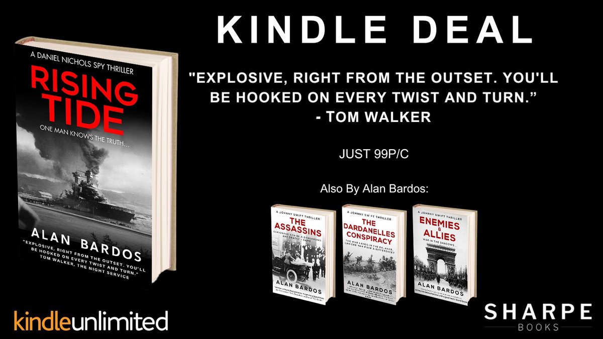 Sharpe Books (@sharpebooks) on Twitter photo #KindleDeals #99p
Rising Tide,
By <a href="/BardosAlan/">Alan Bardos</a>
"Explosive, right from the outset."
amazon.co.uk/dp/B0CP4J1SZR
<a href="/eBookSoda/">eBookSoda</a>
#historicalfiction #espionage #bookboost #KindleDeals #99p
Rising Tide,
By <a href="/BardosAlan/">Alan Bardos</a>
"Explosive, right from the outset."
amazon.co.uk/dp/B0CP4J1SZR
<a href="/eBookSoda/">eBookSoda</a>
#historicalfiction #espionage #bookboost