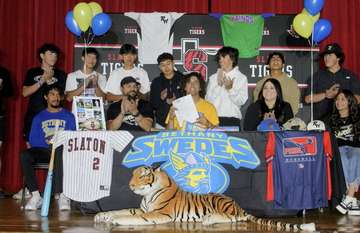 Slaton Tiger Athletics (@shs_tigersports) on Twitter photo Congratulations to our Tiger Riley Martinez on signing his letter of intent to play baseball and study at Bethany College in Lindsborg, Kansas! Thank you for representing Tiger Nation in the district and now at the next level! We are proud of you! <a href="/RJ2CH1LL/">Riley Martinez</a> Congratulations to our Tiger Riley Martinez on signing his letter of intent to play baseball and study at Bethany College in Lindsborg, Kansas! Thank you for representing Tiger Nation in the district and now at the next level! We are proud of you! <a href="/RJ2CH1LL/">Riley Martinez</a>