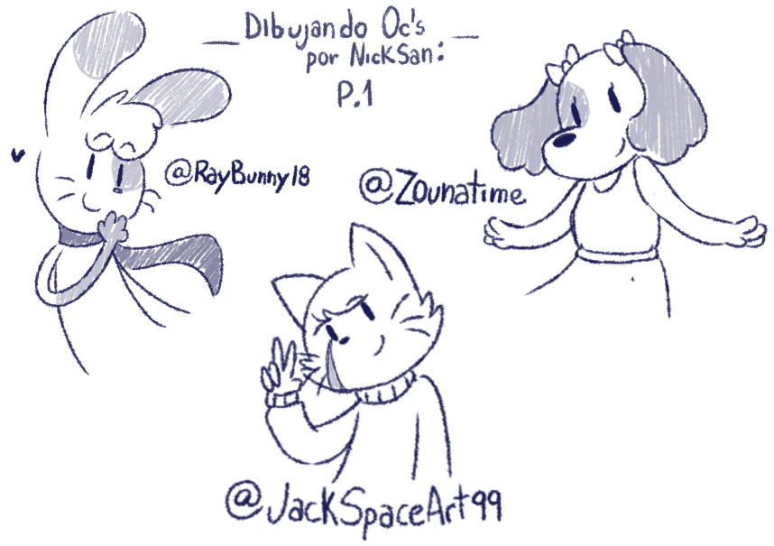 Nick San (@niikonori) on Twitter photo Lo prometido es deuda!
En una de mis publicaciones dije que dibujaria Oc's de los comentarios, aqui estan los nenes!
Para los demás que me mandaron, no se preocupen que también los voy a traer
Oc's dibujados de:
<a href="/RayBunny18/">RayBunny</a> , <a href="/JackSpaceArt99/">JackSpaceblueART</a> y <a href="/Zounatime/">Jazmin Barrera</a>
#dogmanoc #dogmantwt Lo prometido es deuda!
En una de mis publicaciones dije que dibujaria Oc's de los comentarios, aqui estan los nenes!
Para los demás que me mandaron, no se preocupen que también los voy a traer
Oc's dibujados de:
<a href="/RayBunny18/">RayBunny</a> , <a href="/JackSpaceArt99/">JackSpaceblueART</a> y <a href="/Zounatime/">Jazmin Barrera</a>
#dogmanoc #dogmantwt