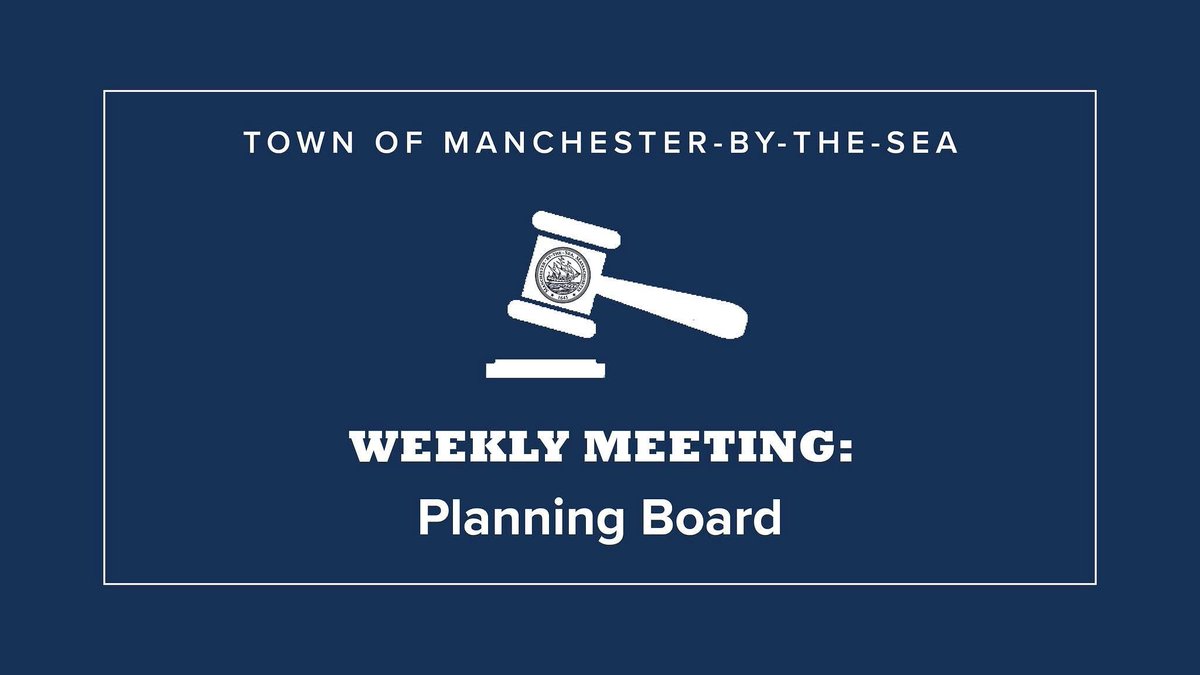 Planning Board Meeting Tonight (4/14) at 6:30 PM. 
Join in!
Meeting Details: manchester.ma.us/AgendaCenter/V…
