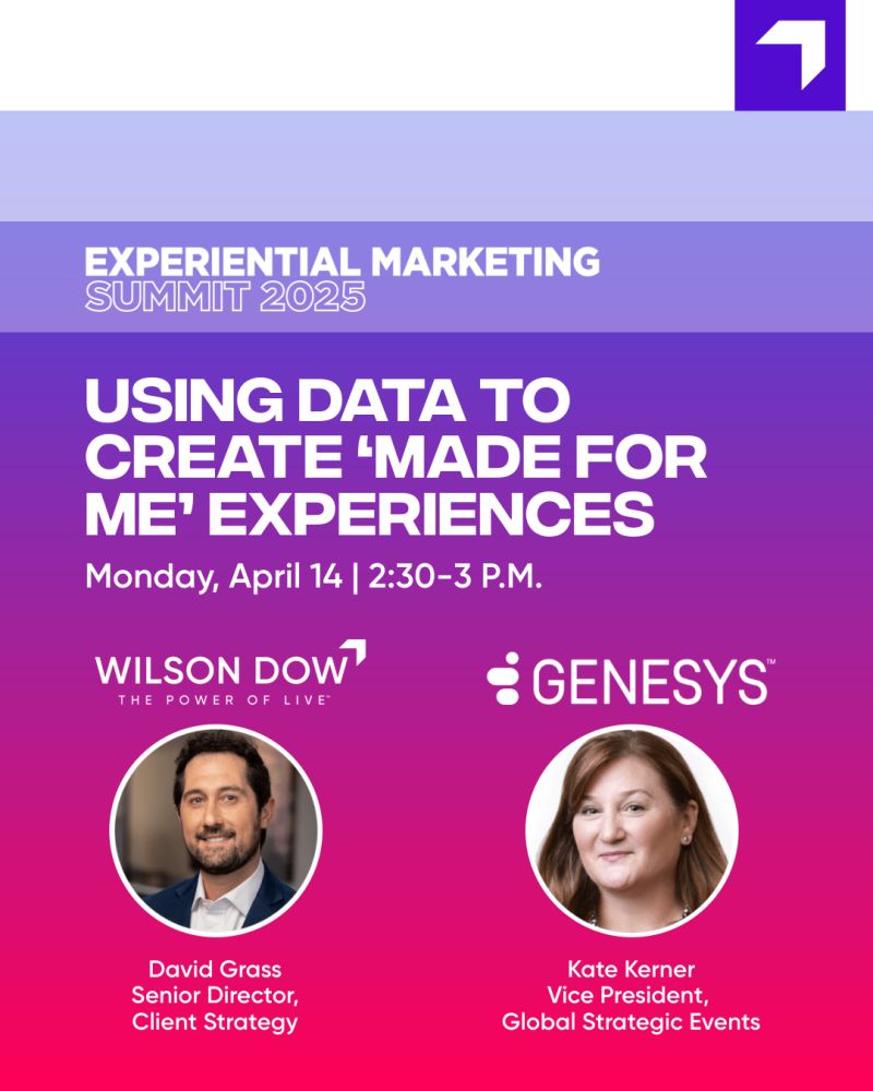 Today's the day! 🎉 Be sure to check out Wilson Dow's David Grass and <a href="/Genesys/">Genesys</a>' Kate Kerner at #EMSLive today at 2:30 p.m. in Terrace Ballroom 150. Get more details here: wilsondow.com/join-us-at-exp…