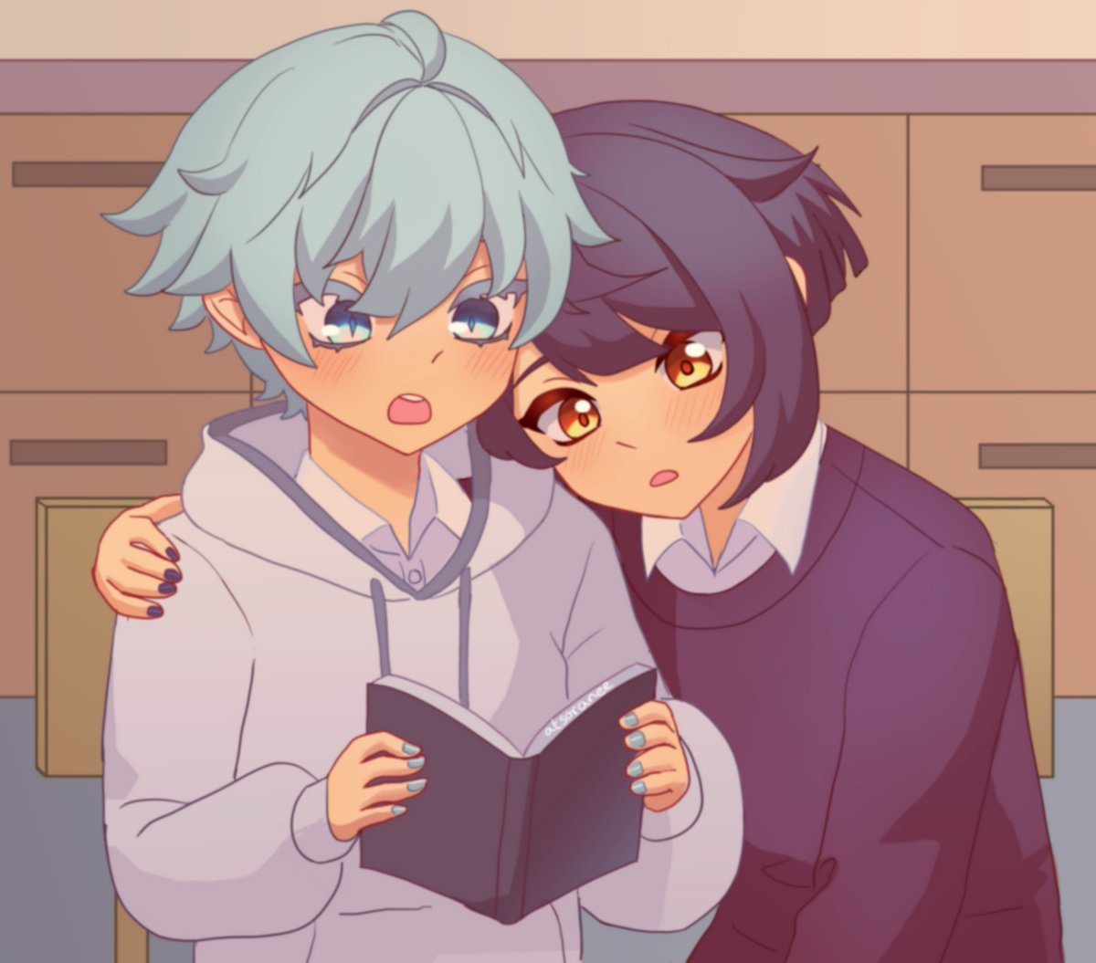 Day 1 - Classmates 
#xingyunweek2025 #Xingqiu #Chongyun #xingyun