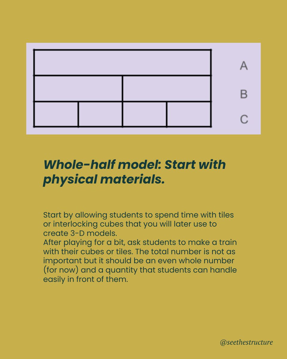 SeeStructure's tweet image. Get to know The Size Model 🧮
The Size Model is a powerful tool for visualizing math concepts. It&apos;s perfect for exploring division, multiplication, &amp;amp; fractions in a visual way! 📚

#MathEd #LearningThroughPlay