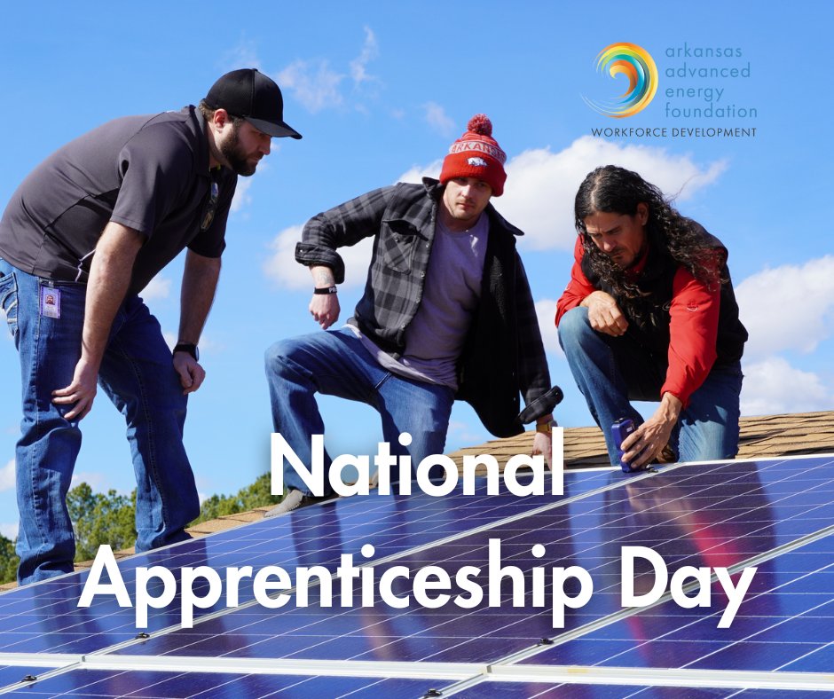 ArkAdvEnergy's tweet image. #DYK: 94% of those who complete a Registered Apprenticeship retain employment, with an avg. salary of $84,000?!
April 30 is #NationalApprenticeshipDay2025 &amp;amp; @apprenticely will host a Workforce Solutions NWA Employer Luncheon May 6: arkansasadvancedenergyfoundation.org/news/april-30-…
#ApprenticeshipUSA