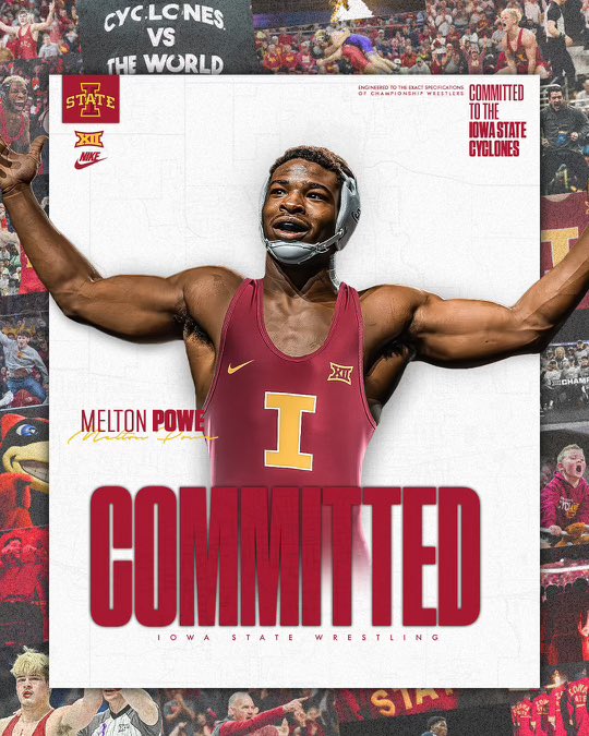 PrattWrestling (@prattwrestling) on Twitter photo Breaking News | Melton Powe has officially made his decision to continue his Academic & Athletic career in Iowa in the <a href="/Big12Conference/">Big 12 Conference</a> with <a href="/CycloneWR/">Iowa State Wrestling</a> !
#GoBeaverNation | Developed Here Breaking News | Melton Powe has officially made his decision to continue his Academic & Athletic career in Iowa in the <a href="/Big12Conference/">Big 12 Conference</a> with <a href="/CycloneWR/">Iowa State Wrestling</a> !
#GoBeaverNation | Developed Here