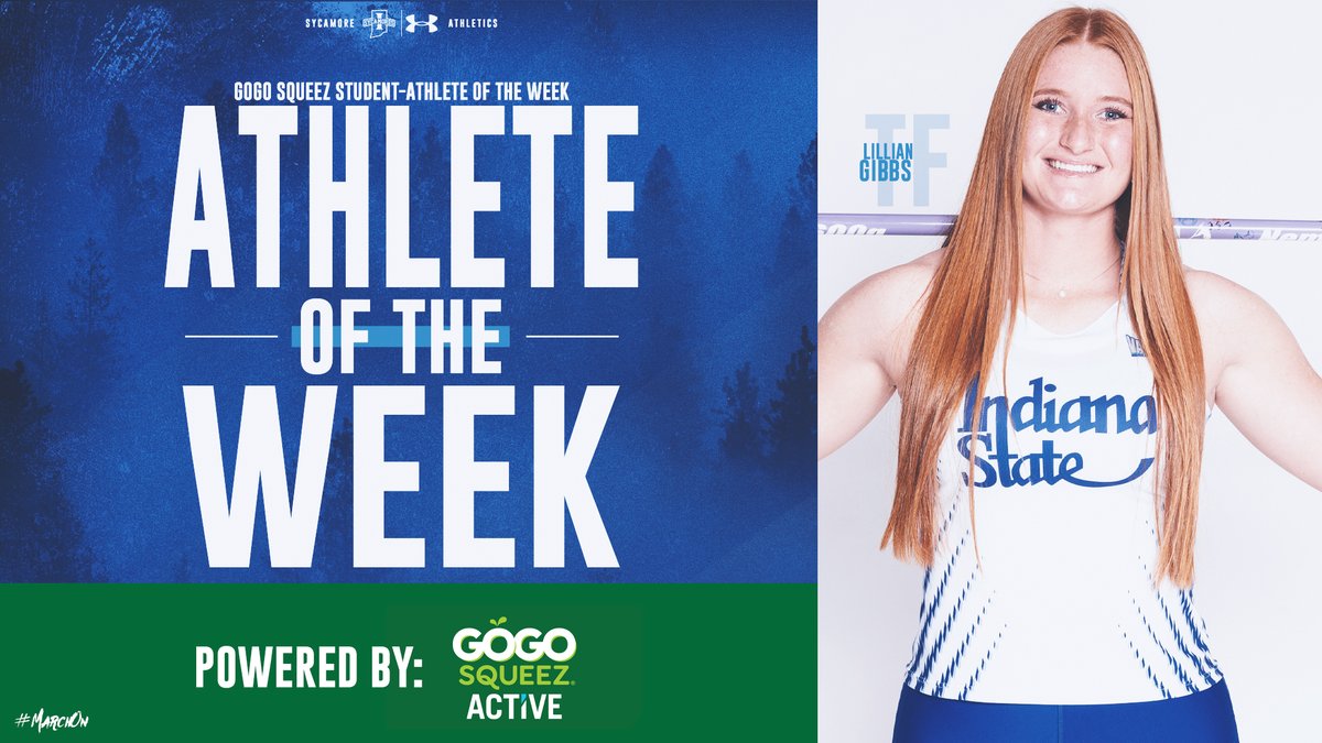 IndStAthletics's tweet photo. .@IndStXCTF's Lillian Gibbs was named this week's #GoGoSqueez Student-Athlete of the Week following her performance at the Crimson Tide Invitational
https://t.co/y6mjhi7OcN
#MarchOn https://t.co/y6ookRdjUr
