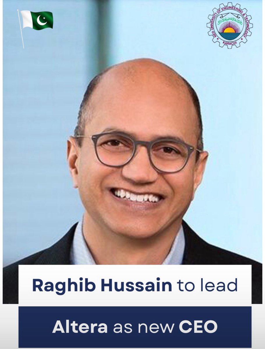 𝗖𝗼𝗻𝗴𝗿𝗮𝘁𝘂𝗹𝗮𝘁𝗶𝗼𝗻𝘀 𝘁𝗼 Raghib Hussain on being appointed as the CEO of Altera, effective May 5, 2025 — a pivotal, proud and inspiring milestone for 𝗣𝗮𝗸𝗶𝘀𝘁𝗮𝗻 and NED University. For details of the news visit the link below.

linkedin.com/posts/ned-univ…