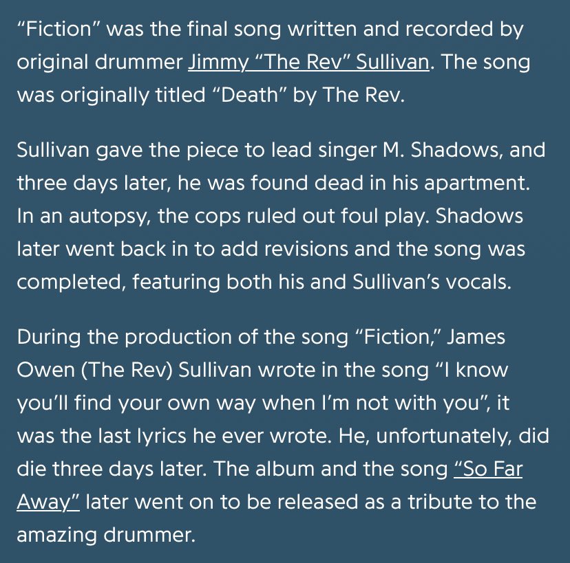 fiction by avenged sevenfold.