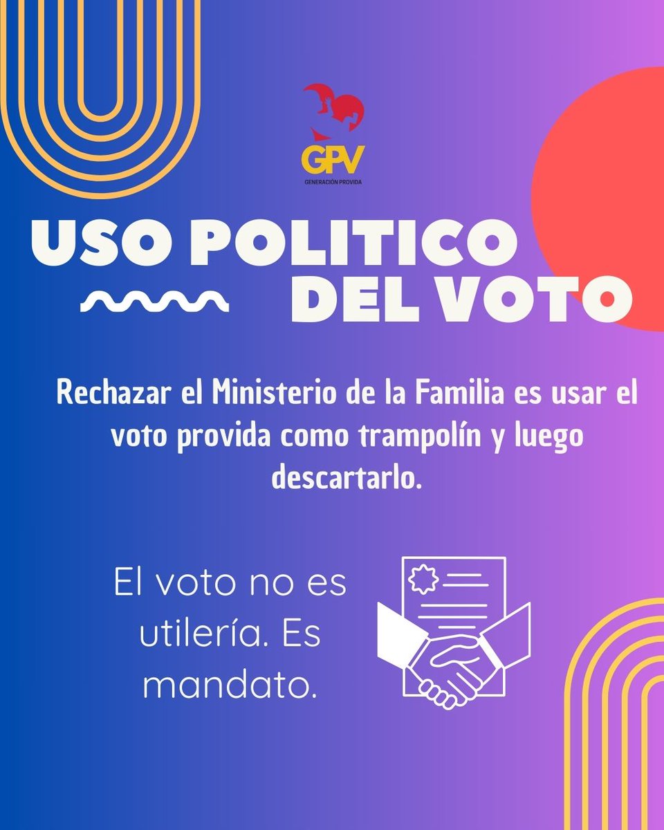marcosl86's tweet photo. 8. USO POLÍTICO DEL VOTO
Rechazar el Ministerio de la Familia es usar el voto provida como trampolín y luego descartarlo.
El voto no es utilería. Es mandato. https://t.co/QwZKZcAxHt