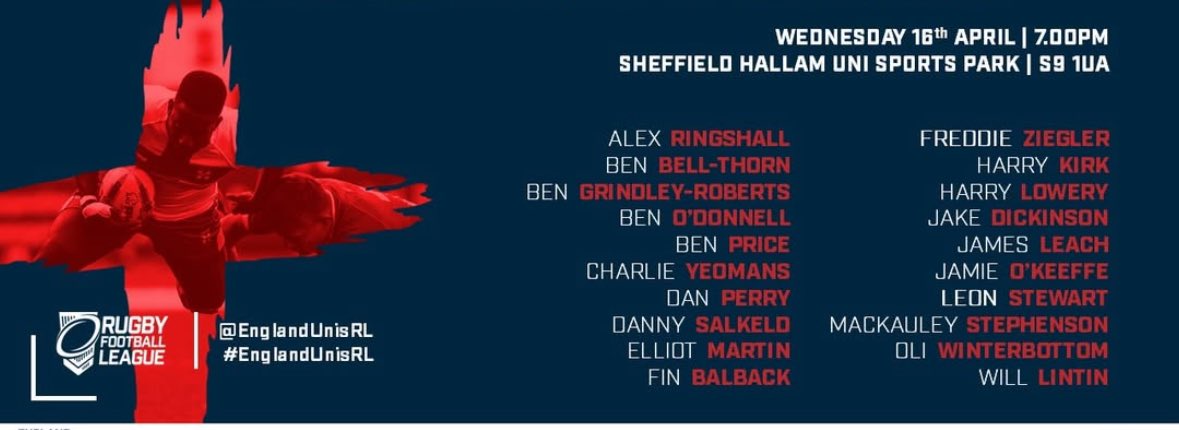 Congratulations to former Captain of Rugby Oli Winterbottom who has been selected for England Students Rugby League. 🟡⚫️🏉