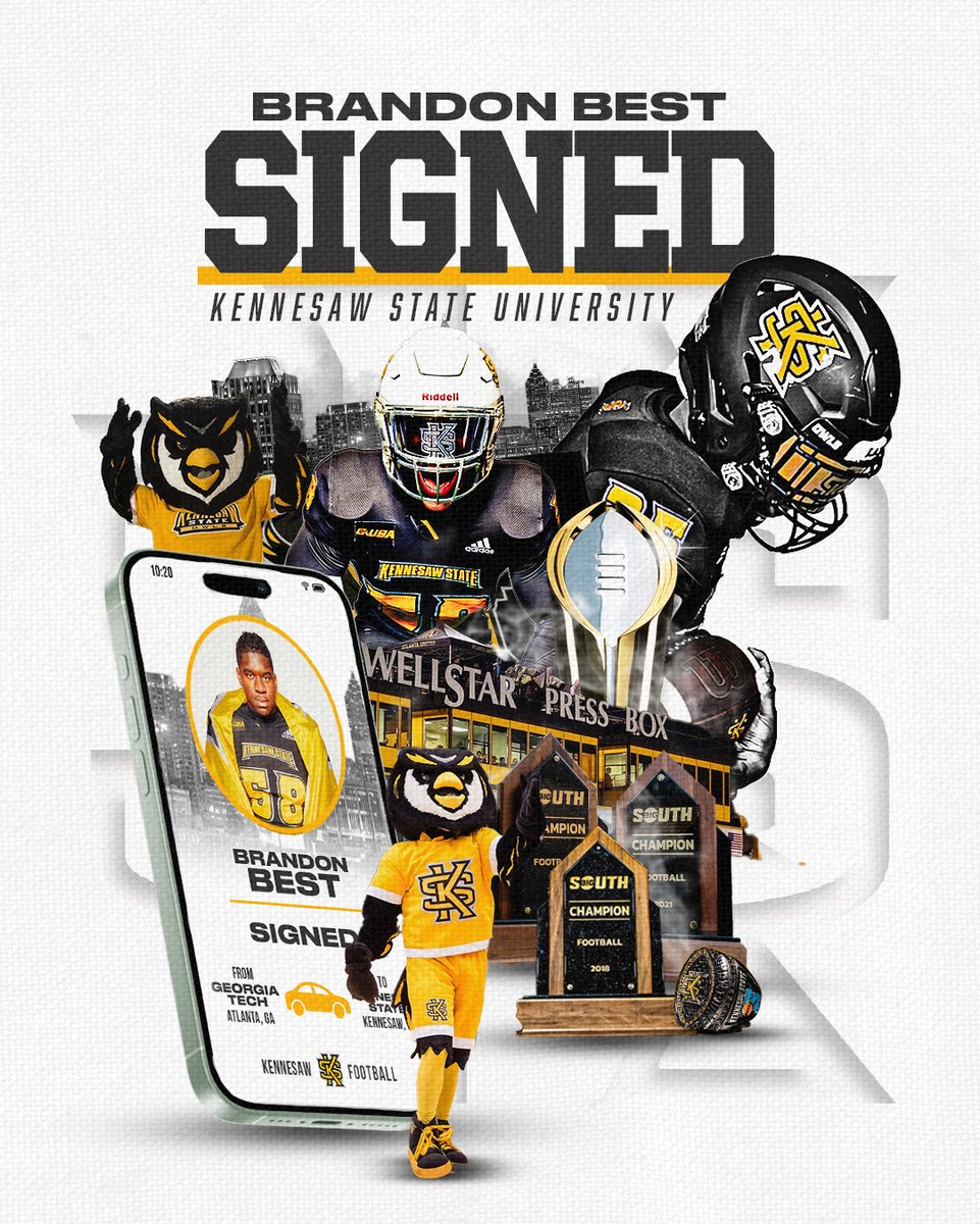 Kennesaw State Football (@kennesawstfb) on Twitter photo ๐๐๐ก๐๐ค๐ข๐ ๐ฉ๐ค ๐ฉ๐๐ ๐๐๐ฌ!
โช๏ธ<a href="/brandonb3st/">Brandon Best</a>
โช๏ธOL
โช๏ธTucker, GA
#SeeUs | #HootyHoo๐ฆ ๐๐๐ก๐๐ค๐ข๐ ๐ฉ๐ค ๐ฉ๐๐ ๐๐๐ฌ!
โช๏ธ<a href="/brandonb3st/">Brandon Best</a>
โช๏ธOL
โช๏ธTucker, GA
#SeeUs | #HootyHoo๐ฆ