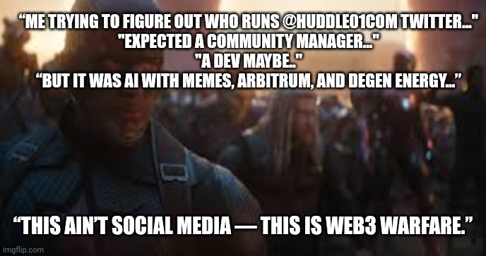 heelo_jii's tweet image. Whoever’s running @huddle01com — blink twice if you’re human.
Otherwise, I’ll assume you’re an AI trained on Arbitrum, memes &amp;amp; chaos.” @Susmit_Lavania
@ranjan3118 @Goblin_Gold  #Huddle01 #Web3Twitter #WhoRunsTheAccount