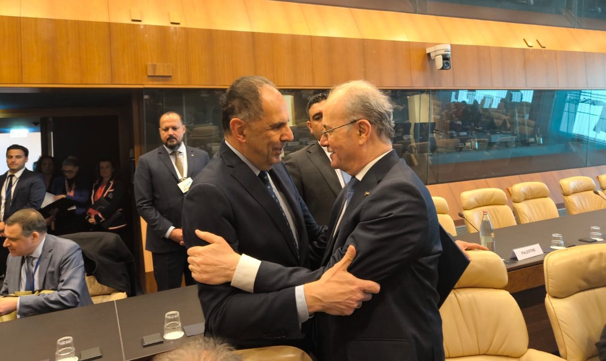📍 Λουξεμβούργο Ι 14.04.2025

Συμμετοχή του Υπουργού Εξωτερικών Γιώργου Γεραπετρίτη στον 1ο Διάλογο Υψηλού Επιπέδου ΕΕ-Παλαιστινιακής Αρχής, παρουσία του Παλαιστίνιου Πρωθυπουργού και Υπουργού Εξωτερικών, Mohammad Mustafa.