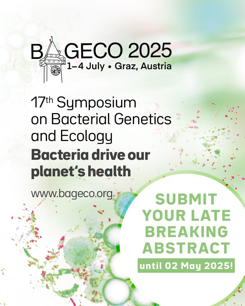 Welcome to Graz! Your latest results are also still welcome! Submit here:
bageco.org/programme-abst…