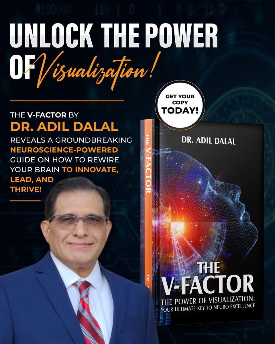 AdilDalal's tweet image. 🌟 The V-Factor™ is HERE! 🌟

Rewire your brain. Visualize success. Lead with purpose.
📘 Get your copy now: tinyurl.com/fvv3mkjt

#TheVFactor #DrAdilDalal #VisualizationPower #NeuroExcellence #NowAvailable #MindOverMachine #PinnacleProcessSolutions