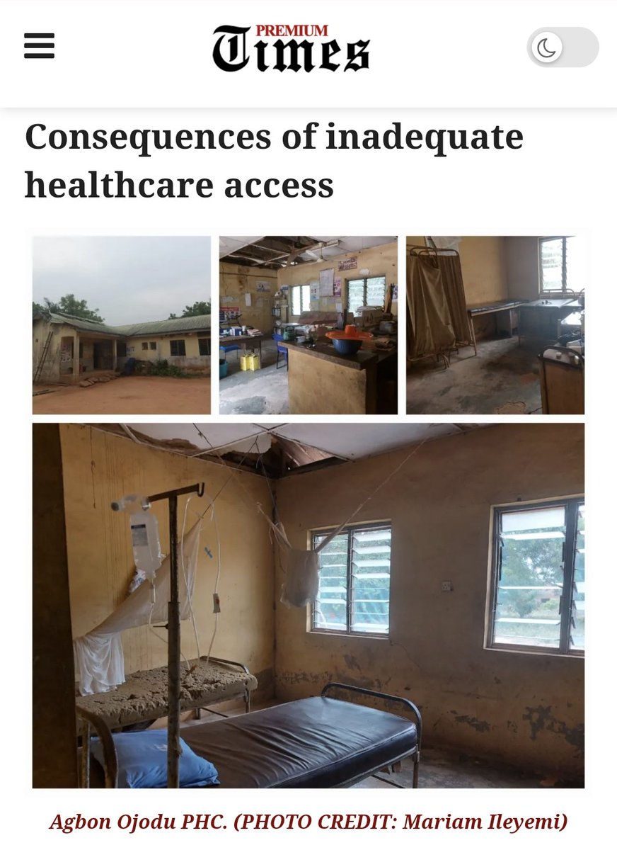 MariamIleyemi's tweet photo. The PHCs in these communities are in poor state. Even if they manage to get to Oja Odan, what is the state of the centre? And how is the road network?
I was there. I struggled to access them. The roads were hell. Now imagine a woman in labour or someone in need of urgent care. https://t.co/yxsTnuClcz