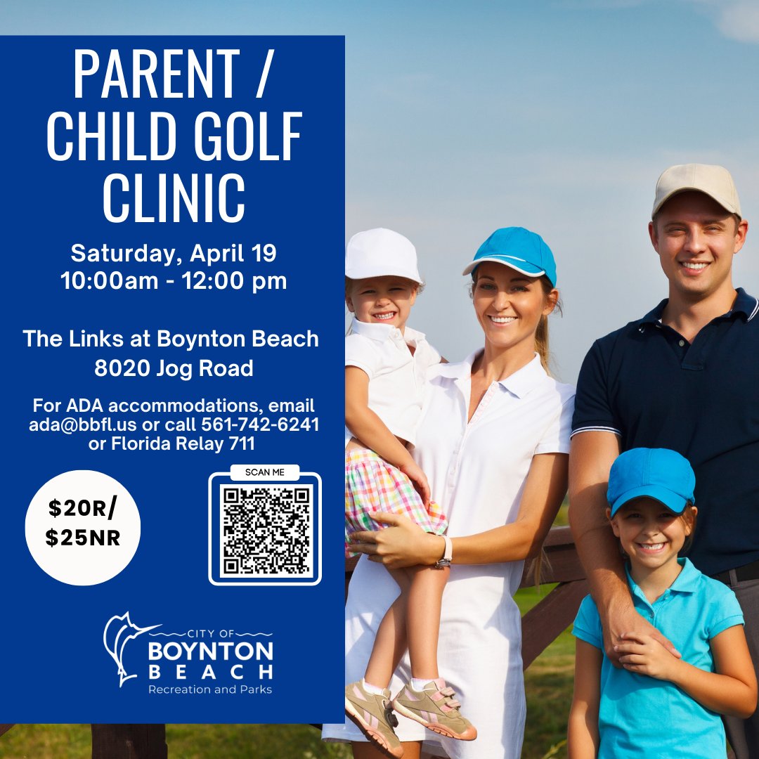 🏌️‍♂️EnjoyThe Masters? Bring that energy to our Parent/Child Golf Clinic this Sat, April 19 (10AM–12PM) at The Links (8020 Jog Rd)!

⛳ Ages 6+ w/ adult
💲$20R/ $25NR (per person)
🍔 Lunch included
🎟️ Register: bit.ly/BBGolfClinic20…