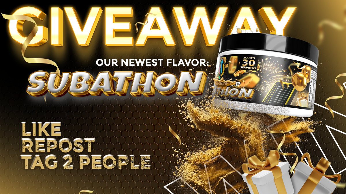🚨 FREE TUB GIVEAWAY! 🚨

We're giving away 1 FREE TUB of "Subathon", our NEWEST Mixed Berry flavor! 🫐🍓🍉

Here's the deal:
👍LIKE
♻️REPOST
👥TAG 2 PEOPLE

🎁Winner Chosen 4/15/2025!🎁