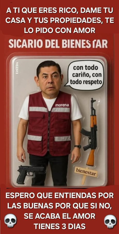 <a href="/PueblaenLinea/">Puebla</a> <a href="/Gob_Puebla/">Gobierno de Puebla</a> <a href="/FiscaliaPuebla/">FGE Puebla</a> <a href="/armentapuebla_/">Alejandro Armenta</a>  en lugar de estar diciendo puras  IDIOTECES en público ponte a jalar para eso se te paga para que  Cuiden a la Ciudadanía del NARCO y del  TERRORISMO, IMBÉCIL <a href="/nmasforo/">N+ FORO</a> <a href="/DEAHQ/">DEA HQ</a> <a href="/CIA/">CIA</a> <a href="/FBI/">FBI</a> <a href="/TrumpDailyPosts/">Commentary Donald J. Trump Posts From Truth Social</a> <a href="/AztecaNoticias/">Azteca Noticias</a> <a href="/Claudiashein/">Claudia Sheinbaum Pardo</a>