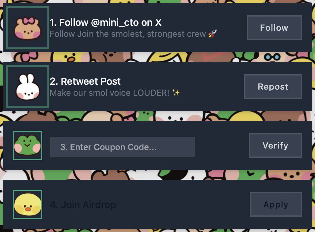 Elikrypt's tweet image. I’ve teamed up with @mini_cto to bring you an exclusive chance to get in early on the $MINI ecosystem. A project powered by AI, gaming, and official LINE FRIENDS IP! 🎮🤖 

Why $MINI Is a Game-Changer:

• 100% Community-Driven: No private rounds. No team allocations. It’s all…
