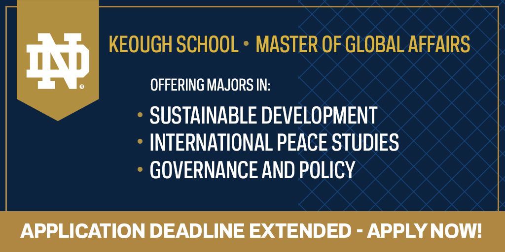 SID-US (@sidunitedstates) on Twitter photo #IMSpotlight Applications for the <a href="/KeoughGlobalND/">Keough School of Global Affairs</a>'s MGA program have been extended to May 15, 2025.
Significant scholarships available. Apply now! ๐ buff.ly/BGCjvST #IMSpotlight Applications for the <a href="/KeoughGlobalND/">Keough School of Global Affairs</a>'s MGA program have been extended to May 15, 2025.
Significant scholarships available. Apply now! ๐ buff.ly/BGCjvST