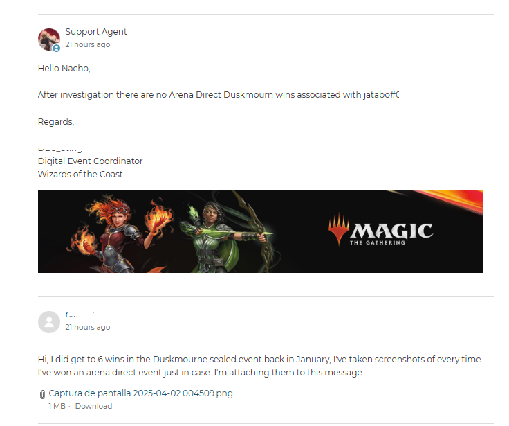 FPadre98's tweet image. Friendly reminder that winning an Arena Direct event might not even be good enough to get you the boxes @fireshoes 

(I've opened multiple tickets and they just close them after marking them as SOLVED)