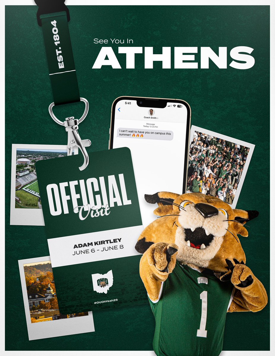 Adam Kirtley (@adamkirtley9) on Twitter photo OFFICIAL VISIT ๐| <a href="/OhioFootball/">Ohio Football</a> ๐พ OFFICIAL VISIT ๐| <a href="/OhioFootball/">Ohio Football</a> ๐พ