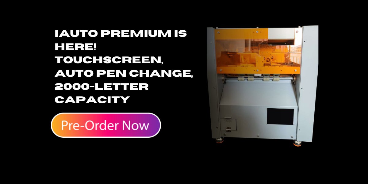 idrawpenplotter's tweet image. Say hello to the all-new iAuto Premium and Premium Ultra – built for power, precision, and paper-melting speed.
👆 Touchscreen. 🔁 Auto Pen Change. 💌 2000 Letters in One Go.

Don’t miss this! uunatek.com/products/uuna-…
#WritingMachine #iAutoPremium #AutomationReimagined