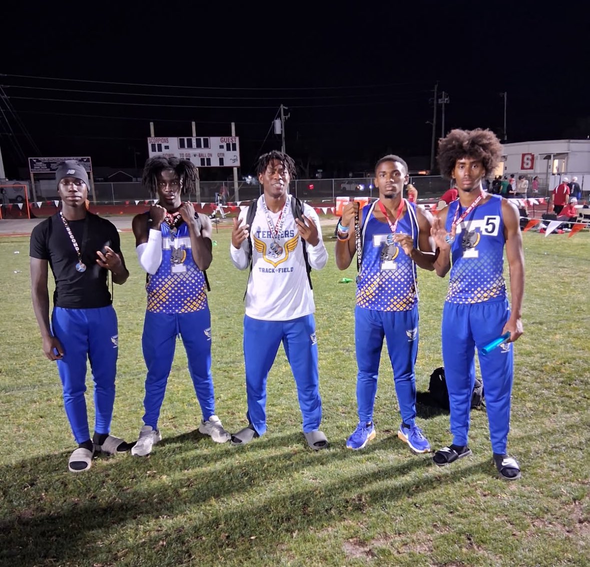Cape Coast Championship | Titusville Track &amp; Field
There’s a shift happening.
We left points on the table. Recalibrated.
Now we’re locked in.
Districts, we’re coming.

—

Boys – 3rd Overall (95 pts)
🥈4×100 – 42.74
🥈4×400 – 3:28.79 (SB)
🥇R. Smith – LJ – 6.96m
🥉R. Smith &amp; TJ –