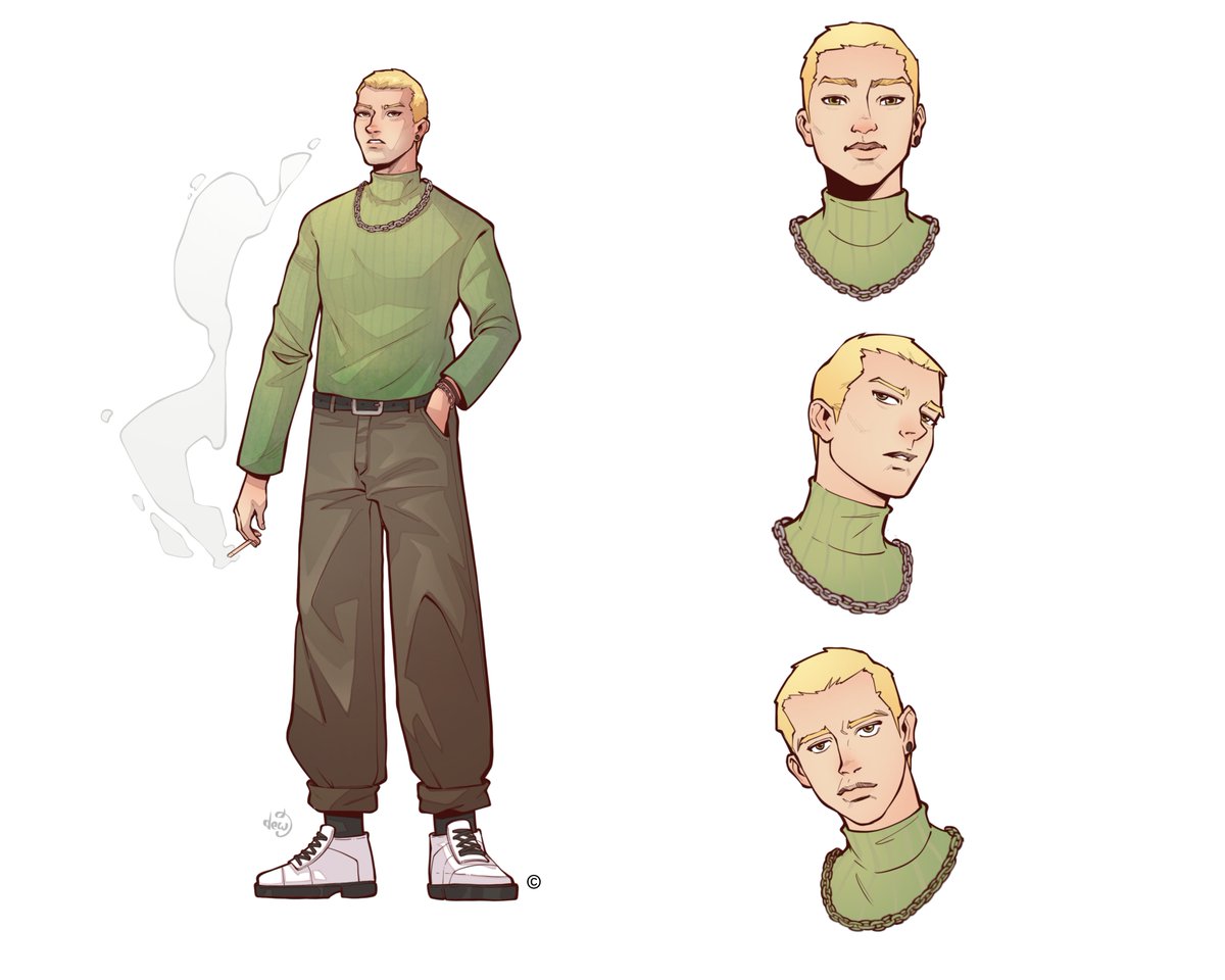 RedmilesStudios's tweet photo. Meet Caleb📍
A charismatic trickster with a loyal heart. His easy going demeanor and quick wit make him the life of the party, but there's a deeper side to him that reflects his complicated past. He is fiercely loyal to his friends and has a strong sense of justice. https://t.co/0SdusVdoBm